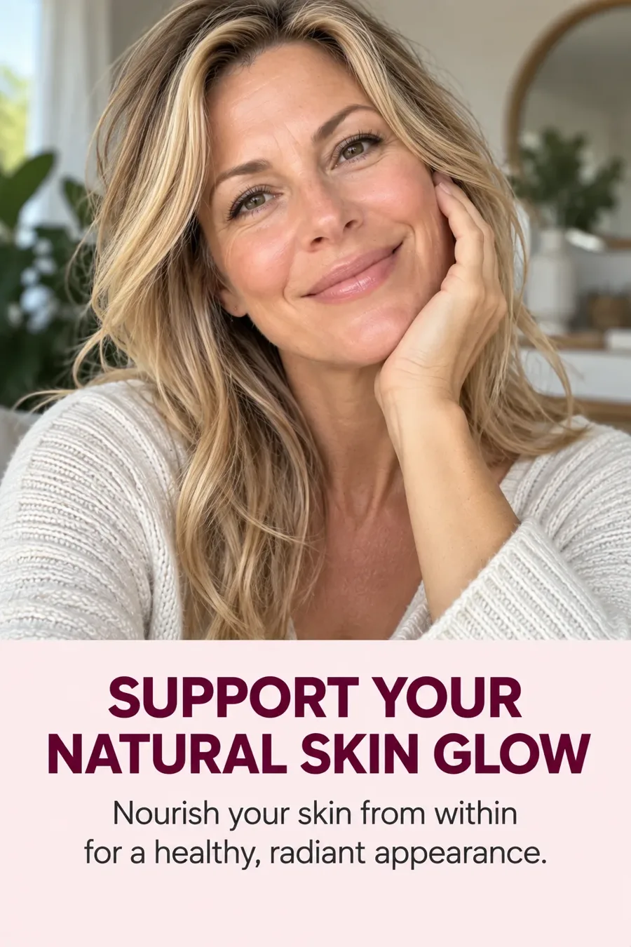 Woman with glowing skin — Gelagen for natural skin glow