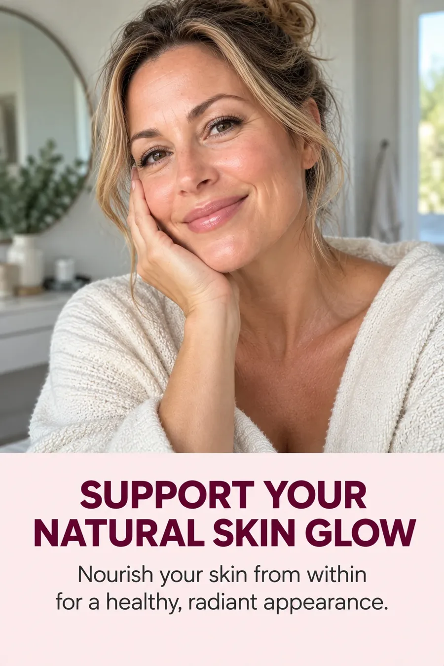Woman with a natural skin glow