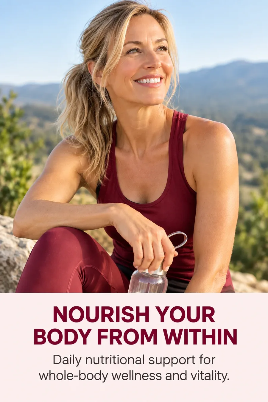 Active woman outdoors — Gelagen whole-body wellness